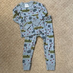 Hanna Andersson school bus pajama set
